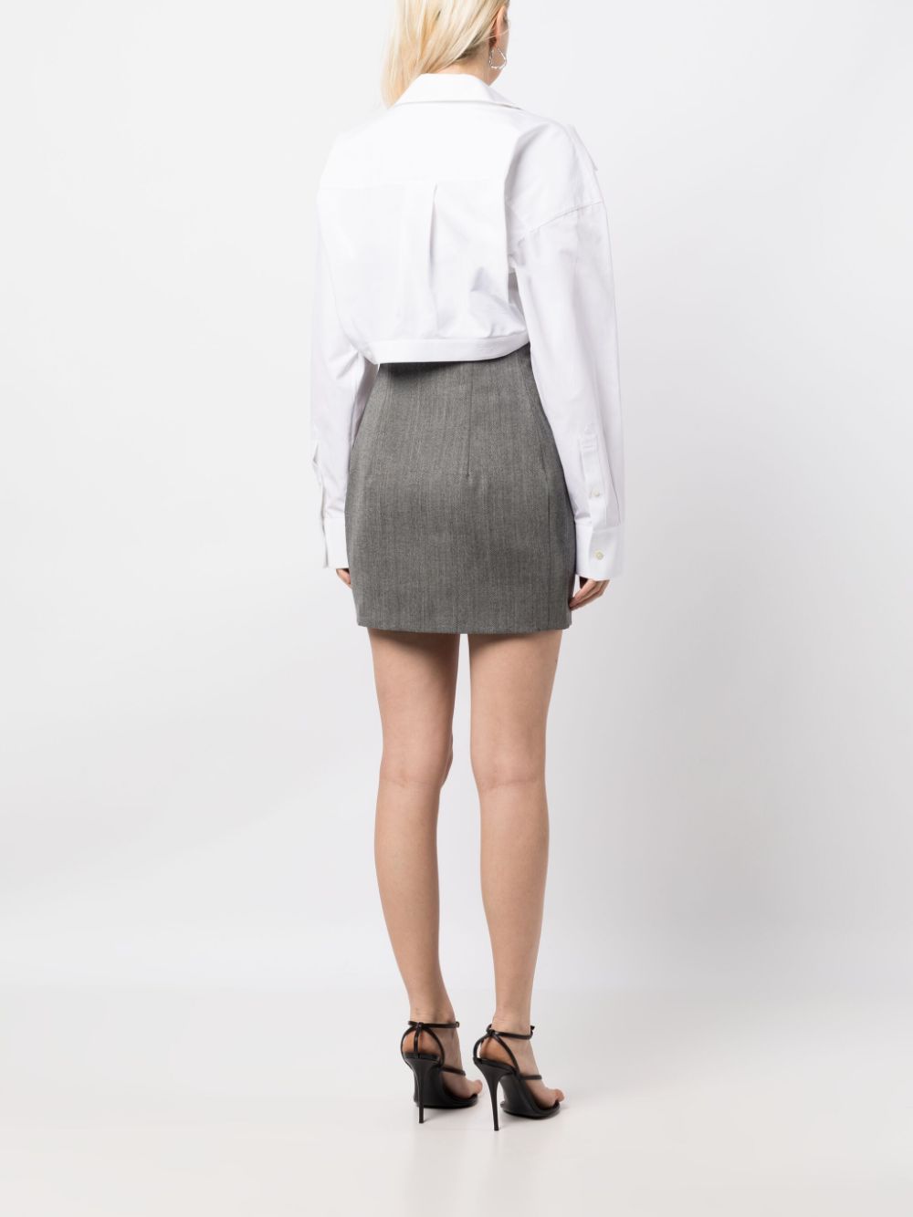 Shop Alexander Wang Layered Shirt Dress In White