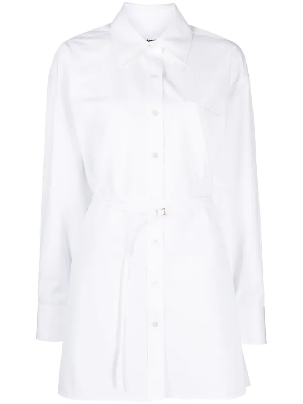 【送料&関税込】Alexander Wang Shirt Dress Alexander Wang T Long sleeve Blue Poplin Cotton shirt dress