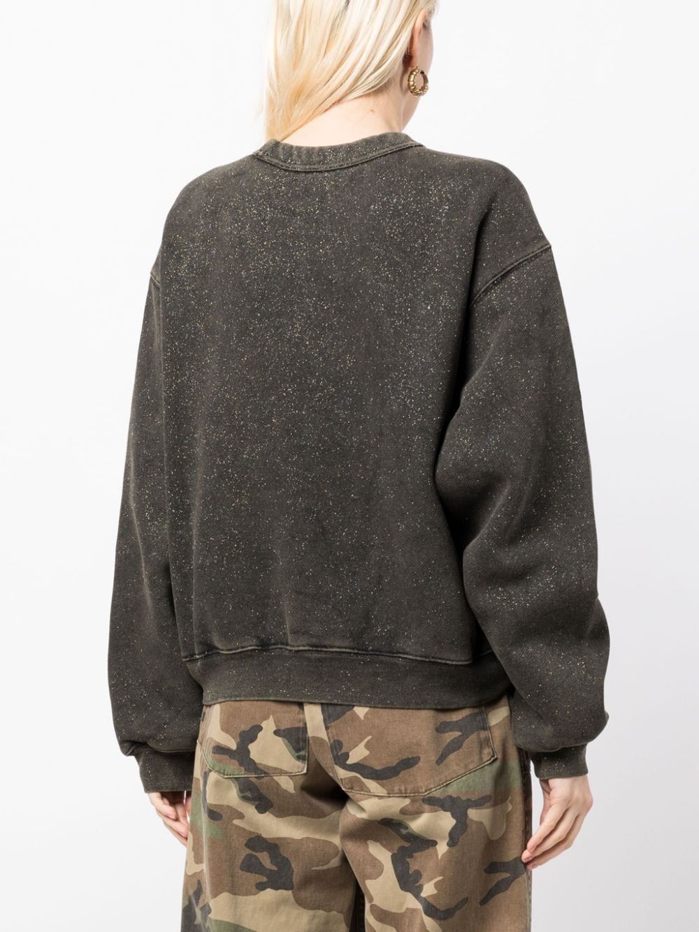 Gray Glitter Sweatshirt by alexanderwang.t on Sale