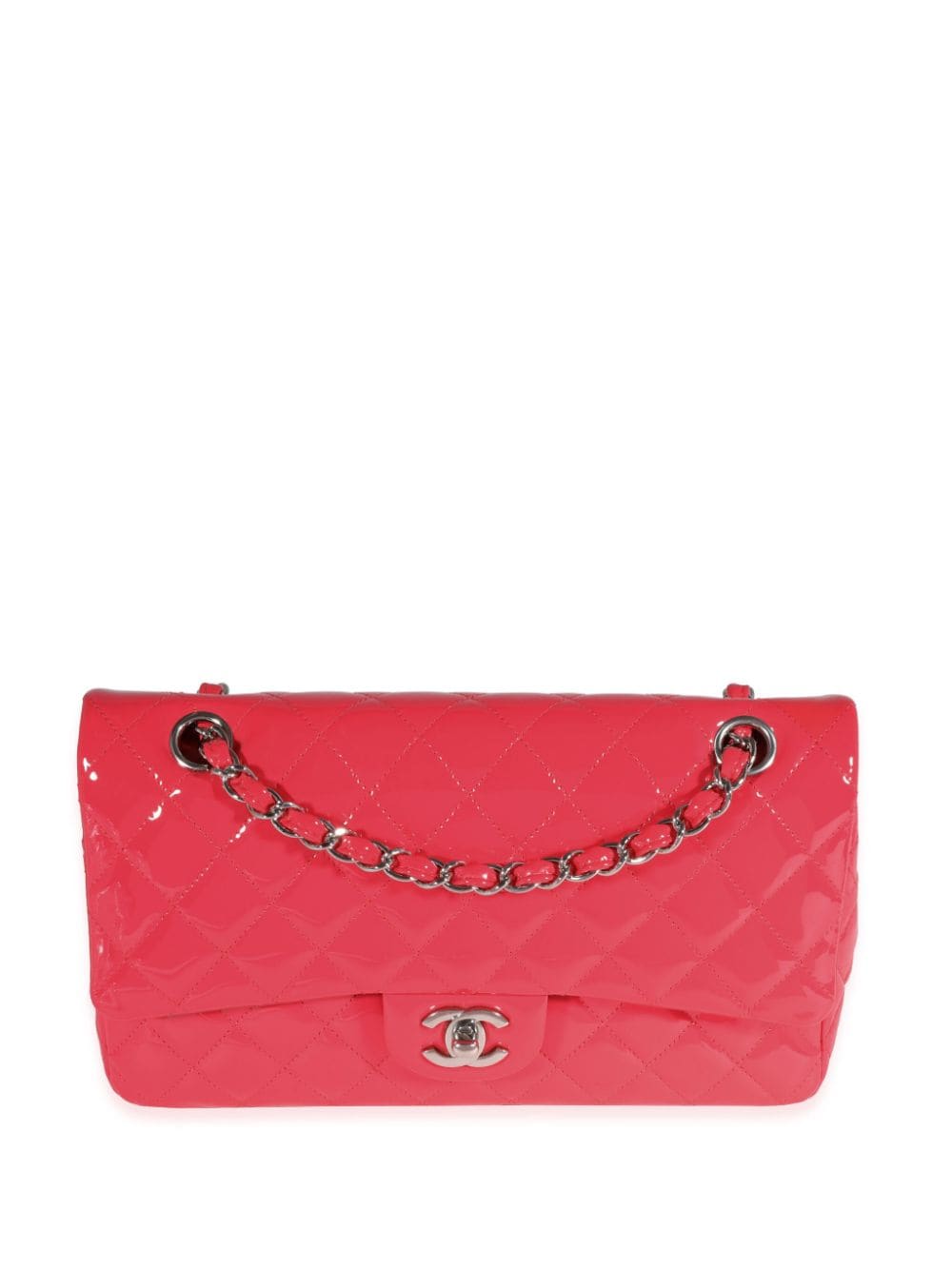 Pre-owned Chanel 2016-2017 Medium Double Flap Shoulder Bag In Red