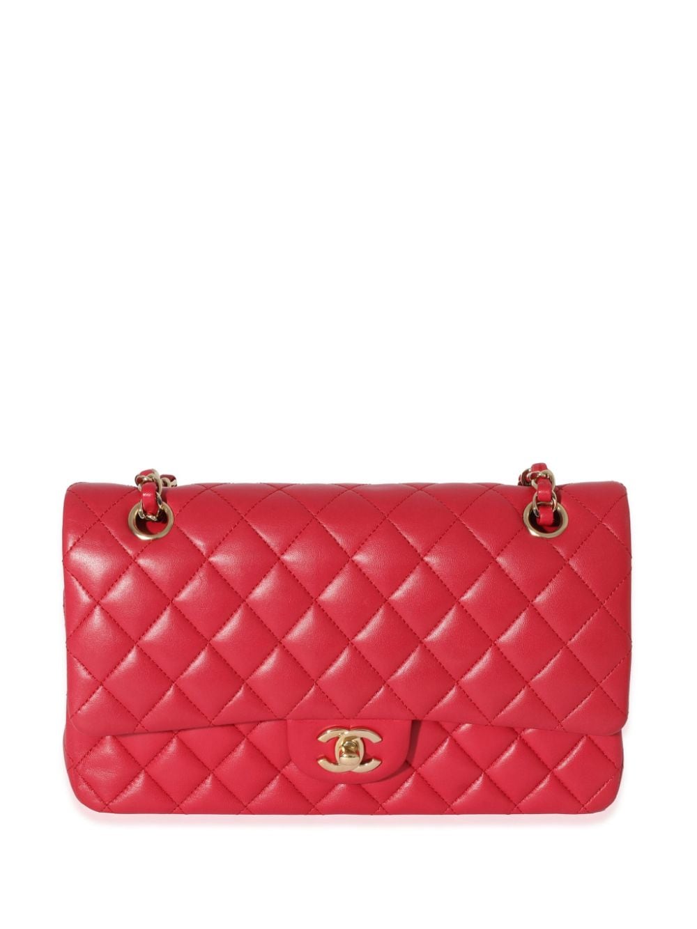 Chanel CC GHW Chain Shoulder Bag Velvet Red Used