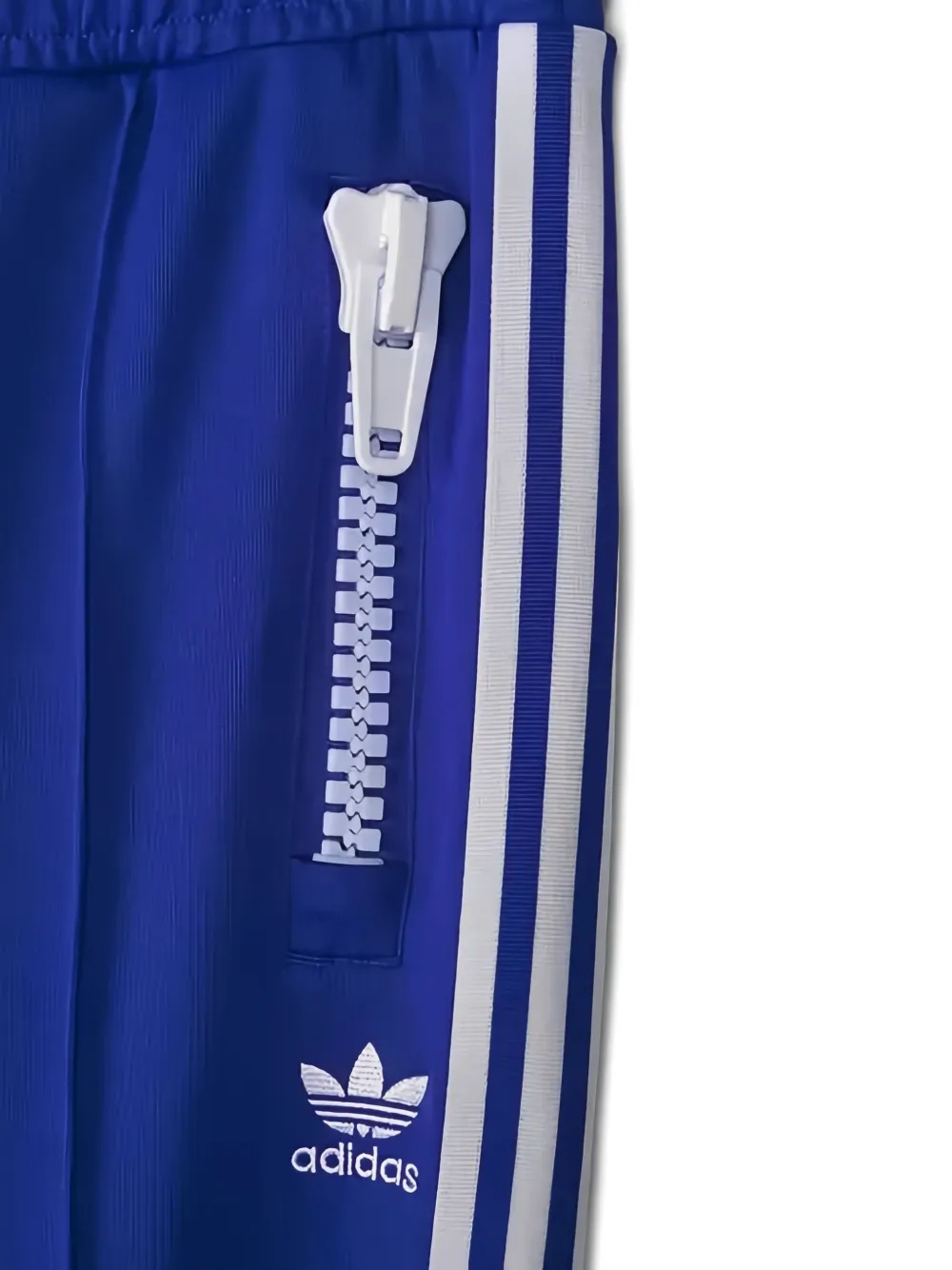 adidas side-zip three-stripe trousers BLUE