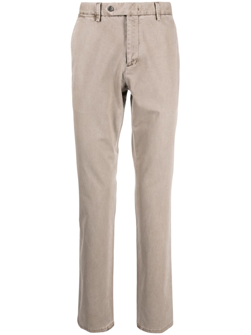 Man On The Boon. Garment-dyed Cotton-blend Trousers In Brown