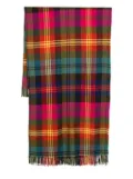 ETRO plaid-check virgin-wool scarf - Brown