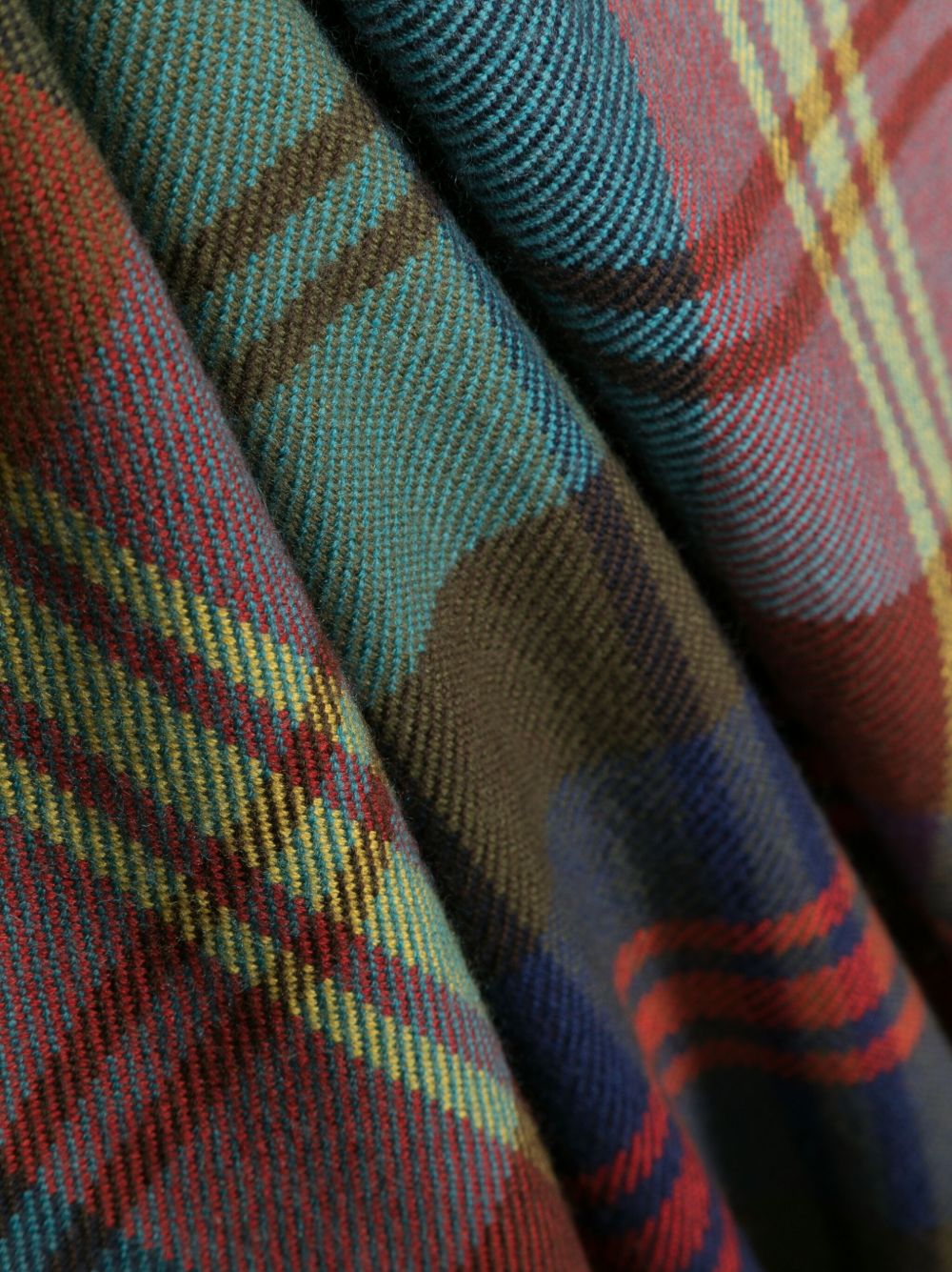 Shop Etro Plaid-check Virgin-wool Scarf In Brown