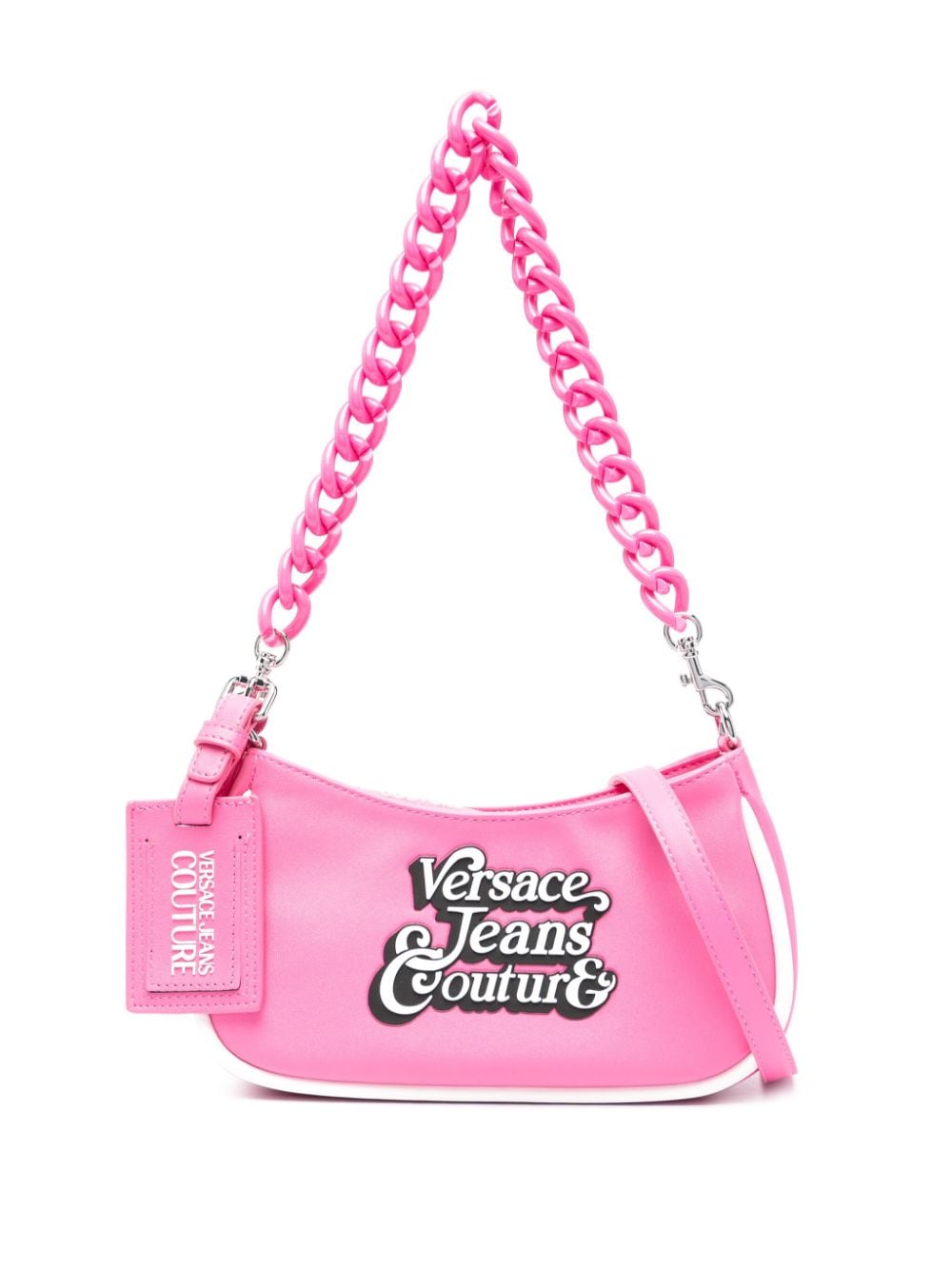 Versace Jeans Couture Range Bowling Logo-patch Tote Bag In Pink