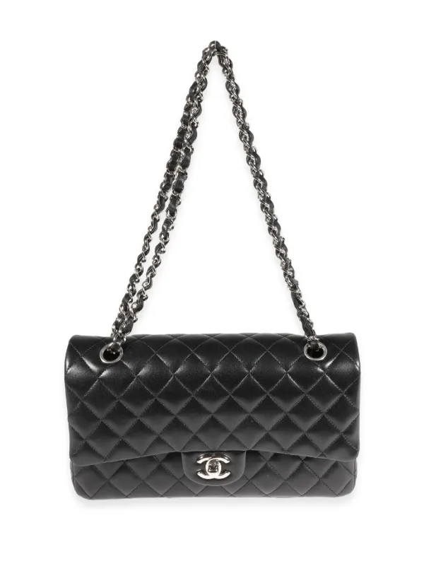 Chanel double sales flap silver hardware