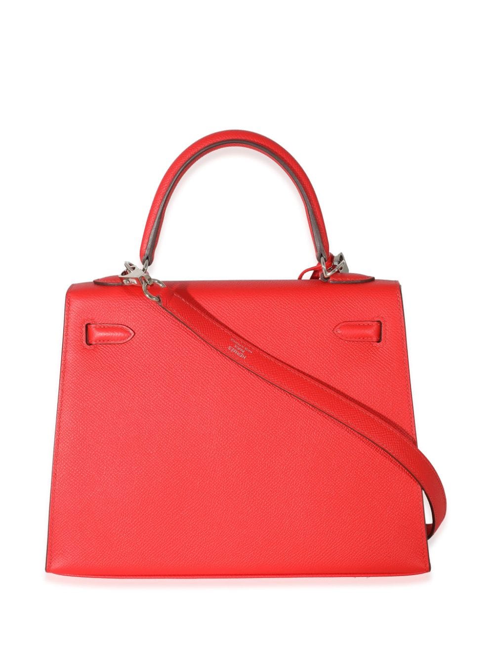 Pre-owned Hermes 2019  Kelly 25 Sellier Two-way Handbag In Red