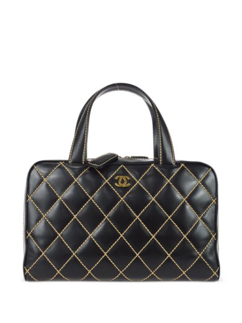 Cheap HOT SALE CHANEL 2002 CC Wild Stitch tote bag Women