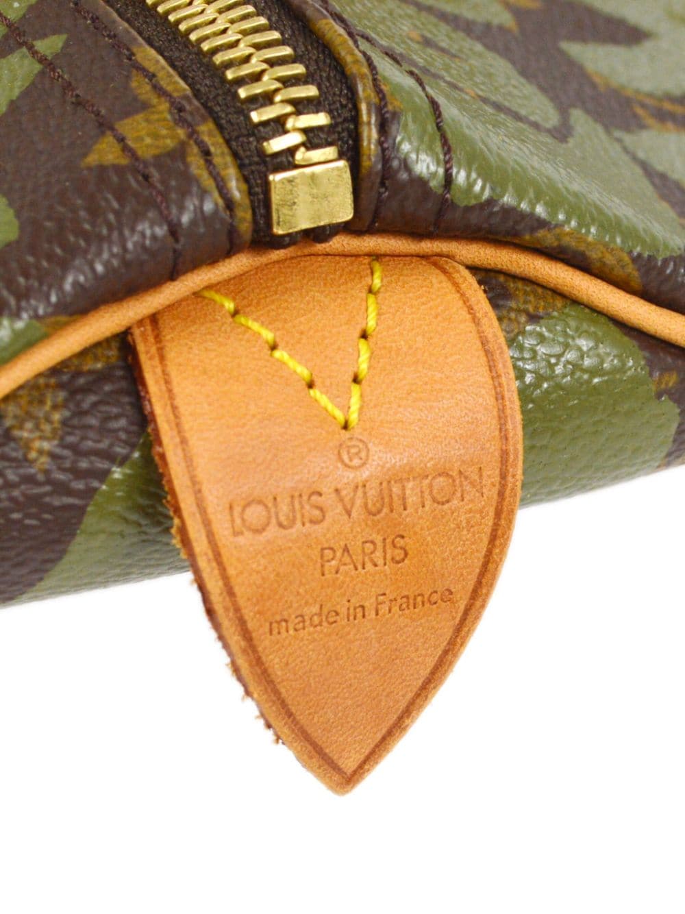 Louis Vuitton Speedy 30 Handbag Khaki Monogram Graffiti M92194