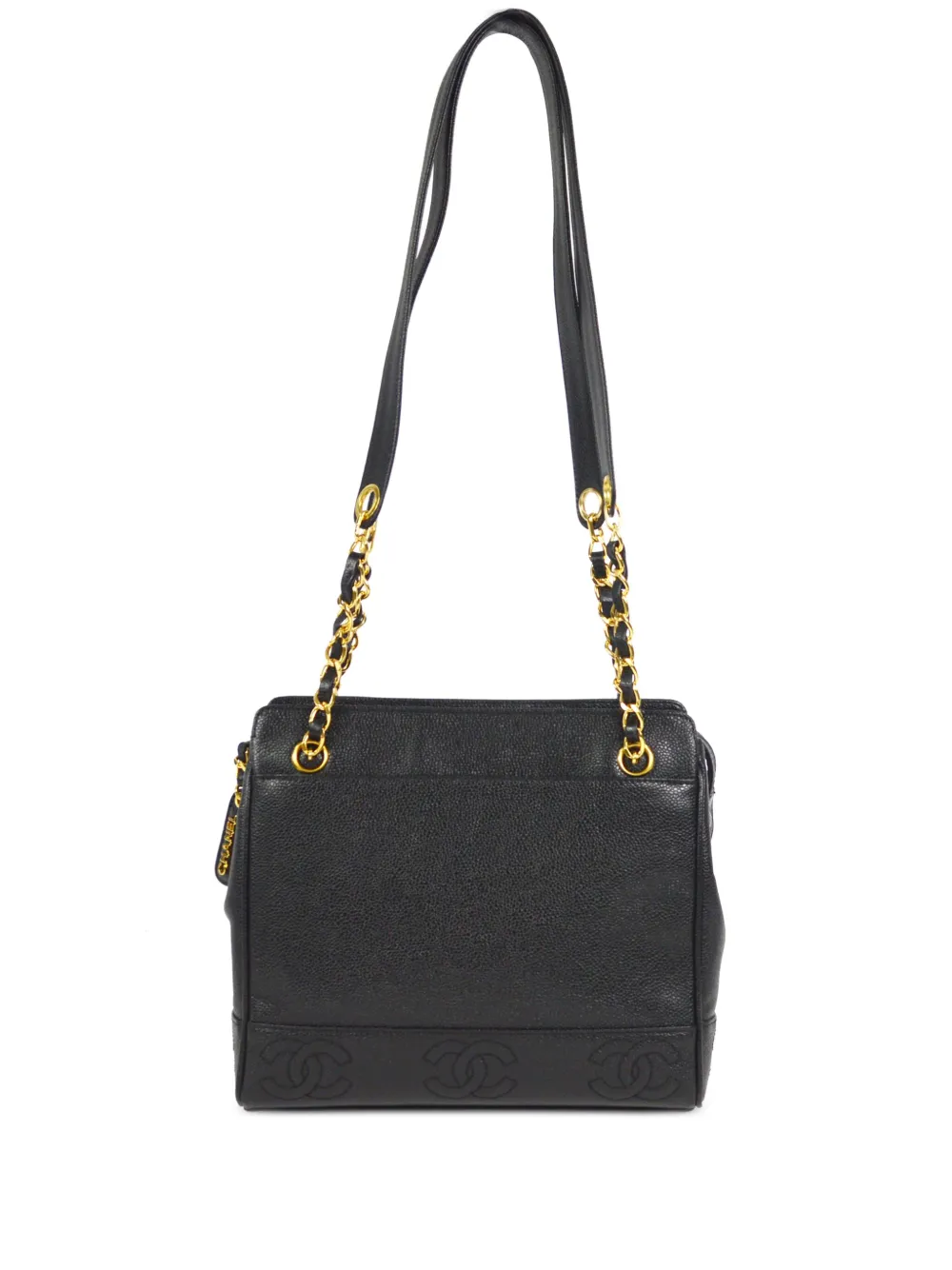 Chanel caviar cc discount shoulder bag black