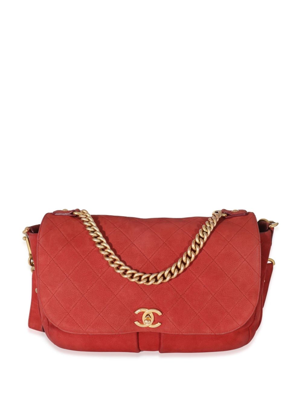 Pre-owned Chanel 2016-2017 Paris In Rome Shoulder Bag In Red