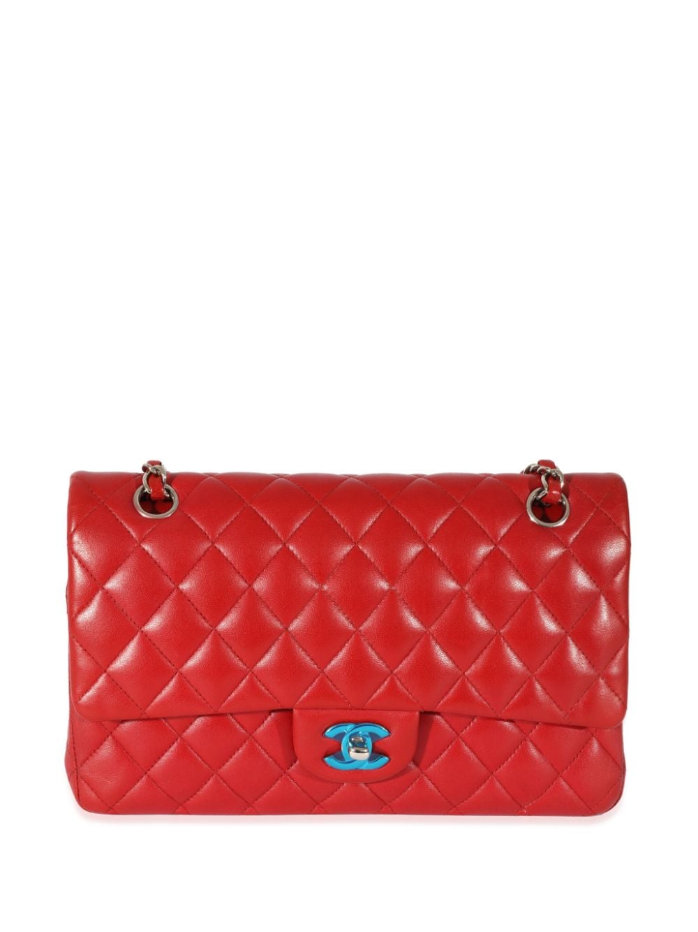 Pre-owned Chanel 2012-2013 Medium Double Flap Shoulder Bag In Red
