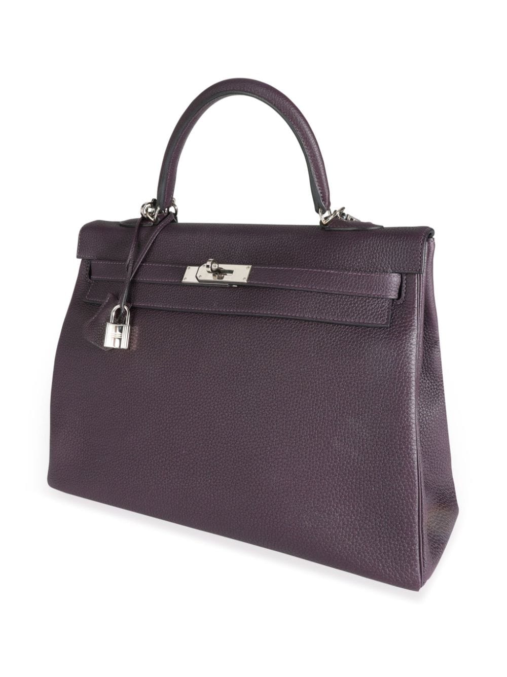 Pre-owned Hermes  Kelly 35 Two-way Handbag In Purple