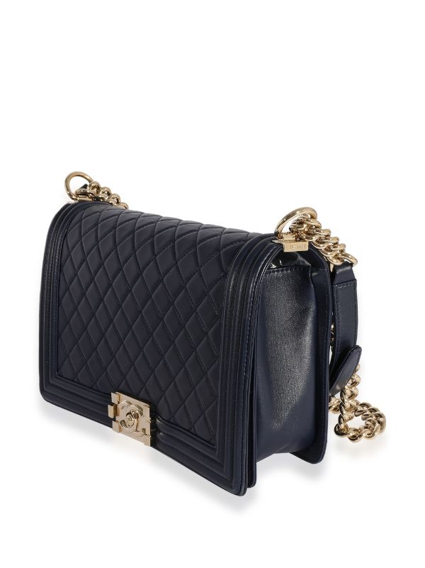 used Chanel Vintage Black Caviar Leather Zip Bag