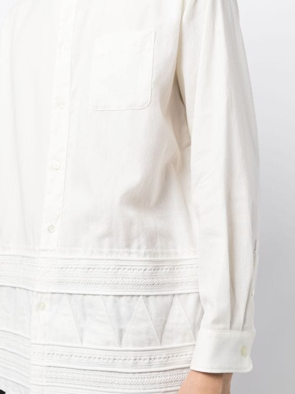 Undercover embroidered-desgin Frayed Shirt - Farfetch