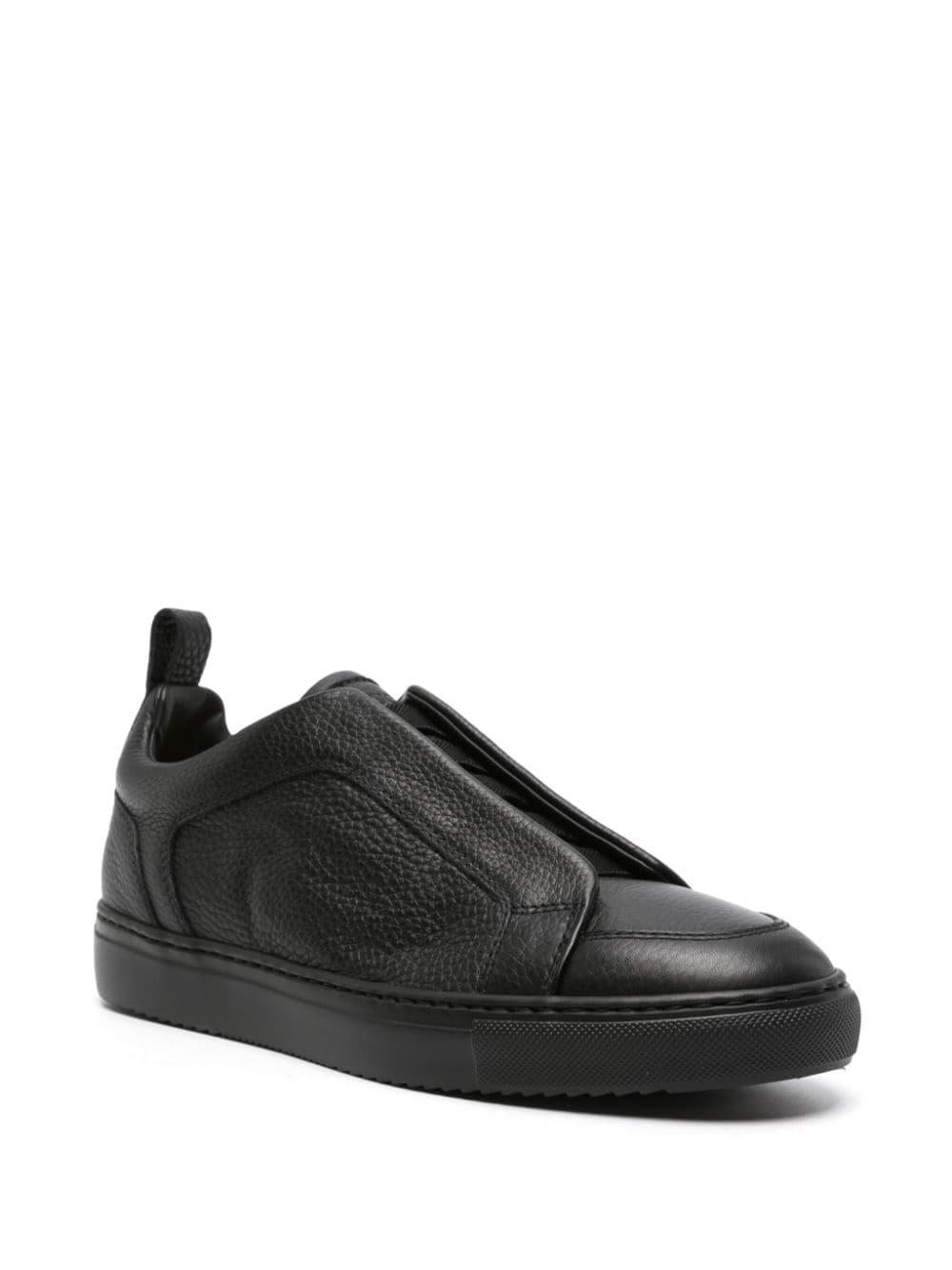 Doucal's slip-on leather sneakers - Zwart