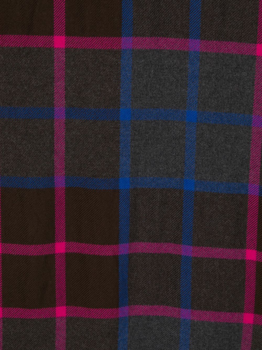 ETRO check-print virgin wool scarf - Grijs