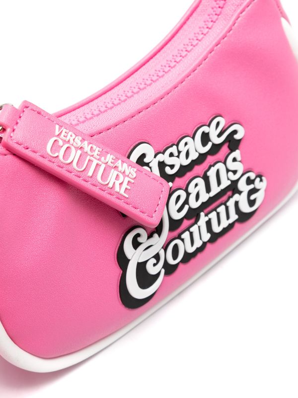 Versace Jeans Couture Range Bowling logo-patch tote bag, Pink