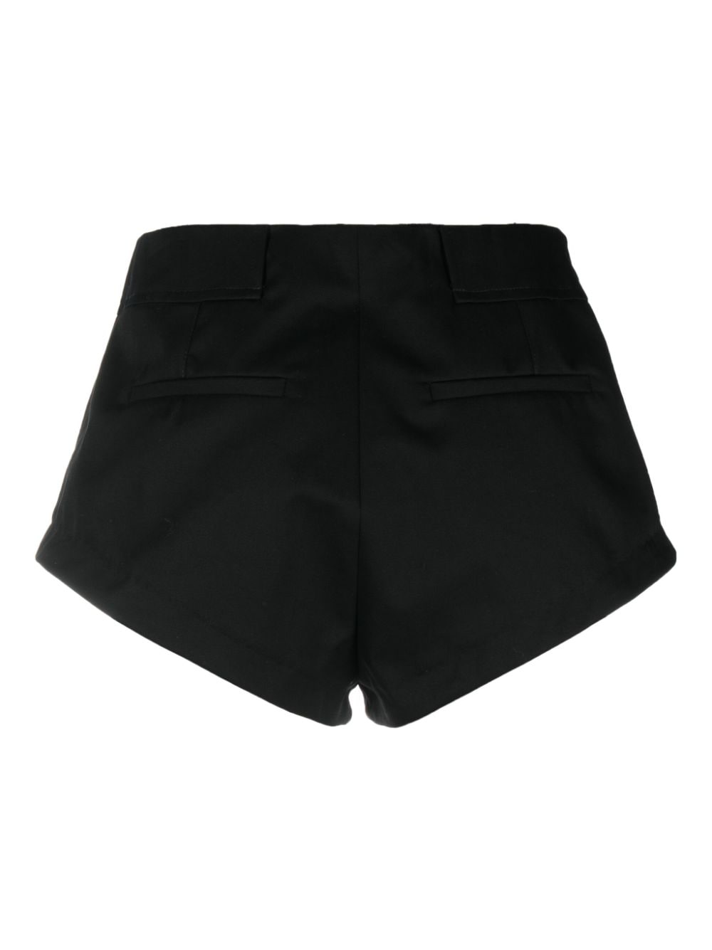GAUGE81 high-waisted cotton shorts - Zwart