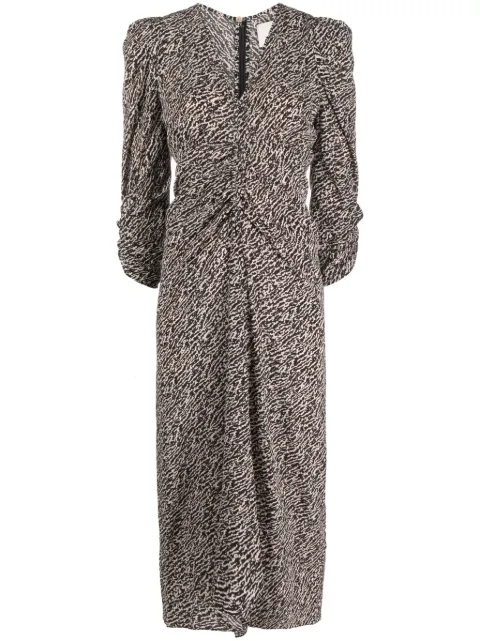 ISABEL MARANT Albini abstract-print midi dress