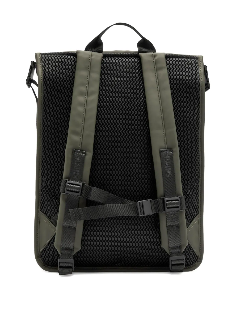  Rains Trail Rolltop Colour-block Backpack - Green 