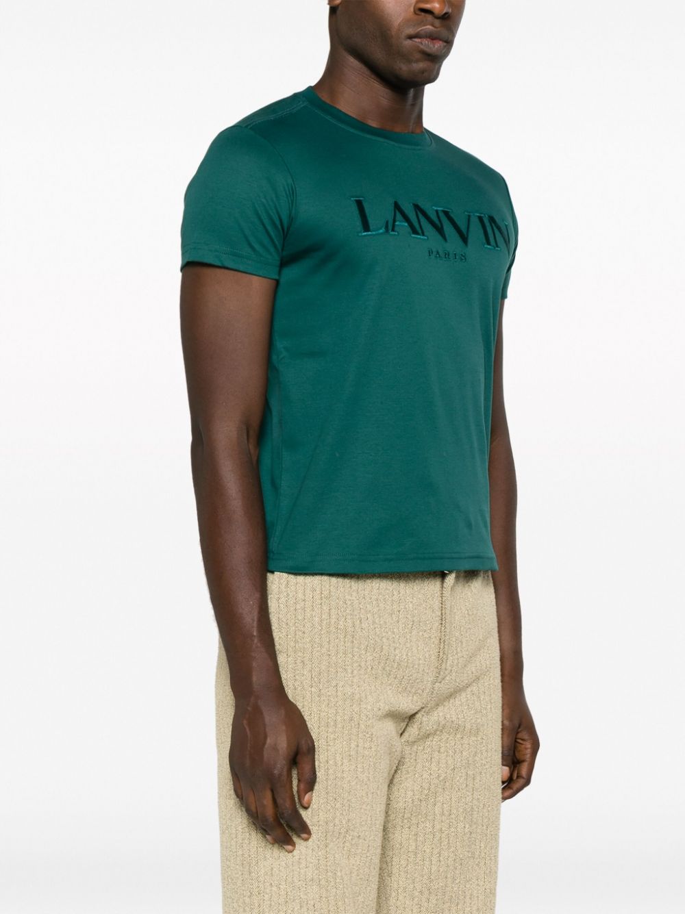 Lanvin logo-embroidered cotton T-shirt Men