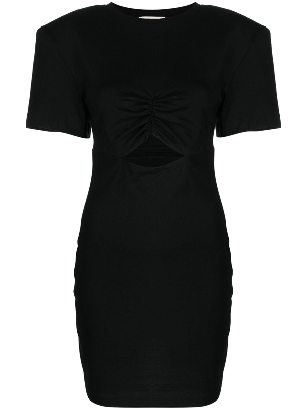 Nensi Dojaka Cut-out Cotton Minidress In Black