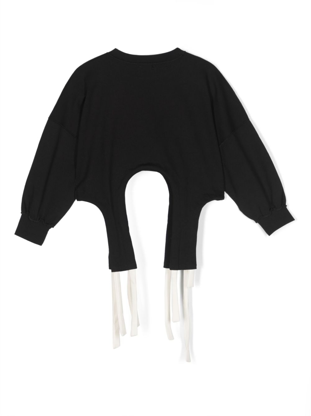 Mariuccia Milano Kids asymmetric drawstring sweatshirt - Zwart