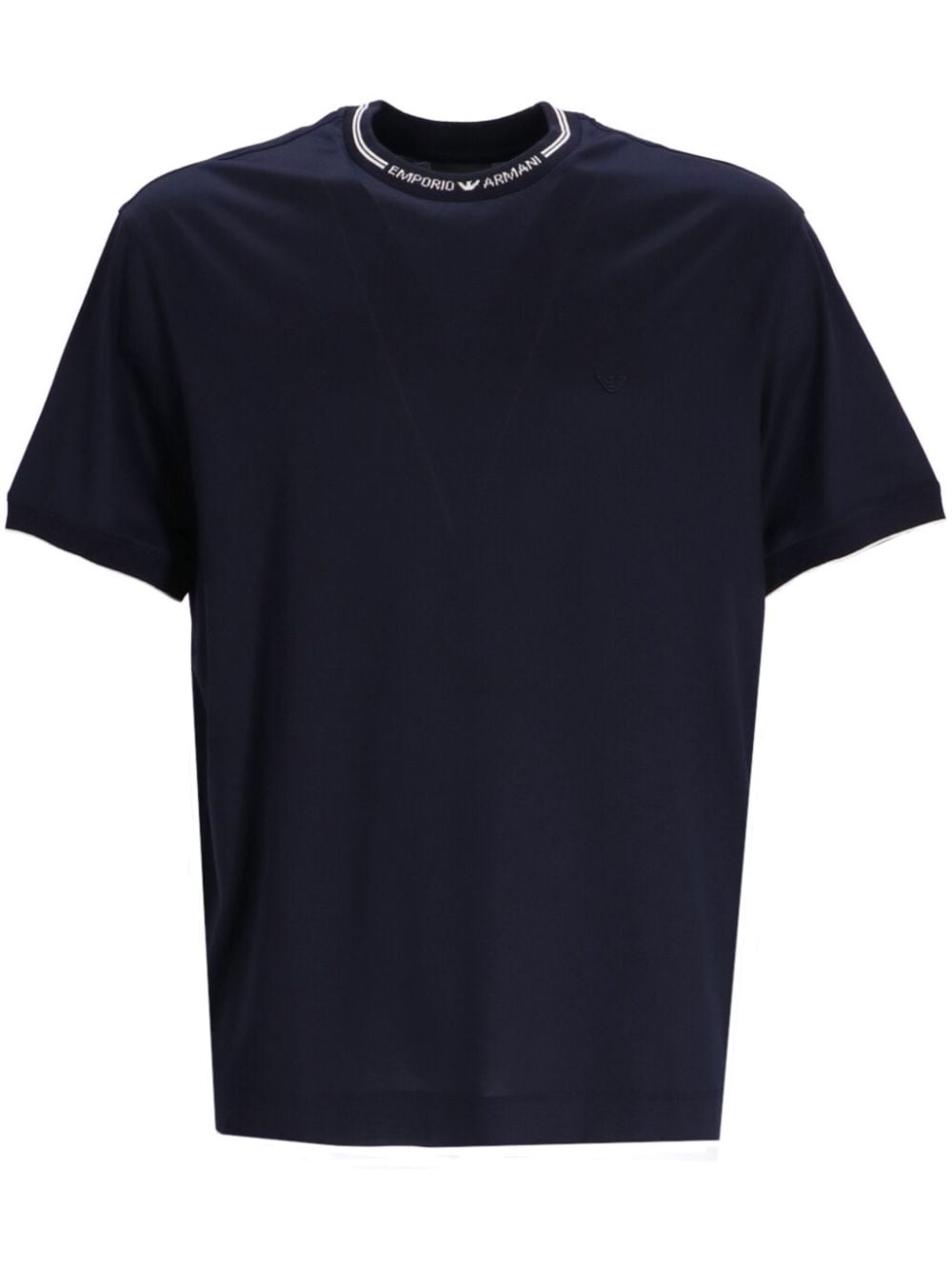 Emporio Armani T-shirt met jacquard logo Blauw