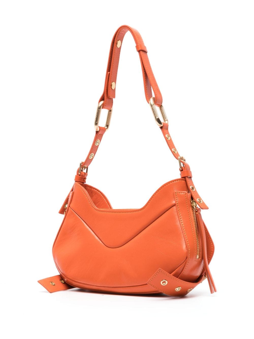 Shop Biasia Y2k Leather Shoulder Bag In Orange