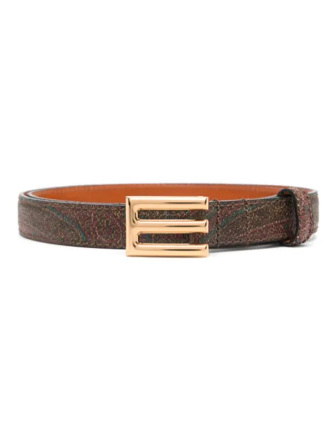 ETRO paisley-print logo-buckle belt