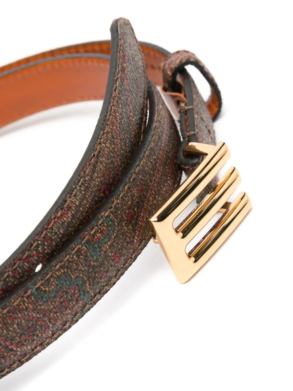 ベルト ETRO LOGO BUCKLE BELT ETRO paisley-print logo-buckle Belt | Red | FARFETCH AZ