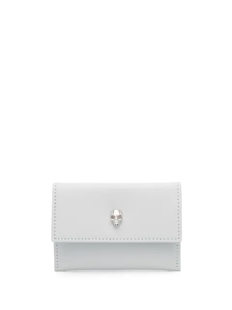 Alexander McQueen Carteira de couro com motivo de caveira
