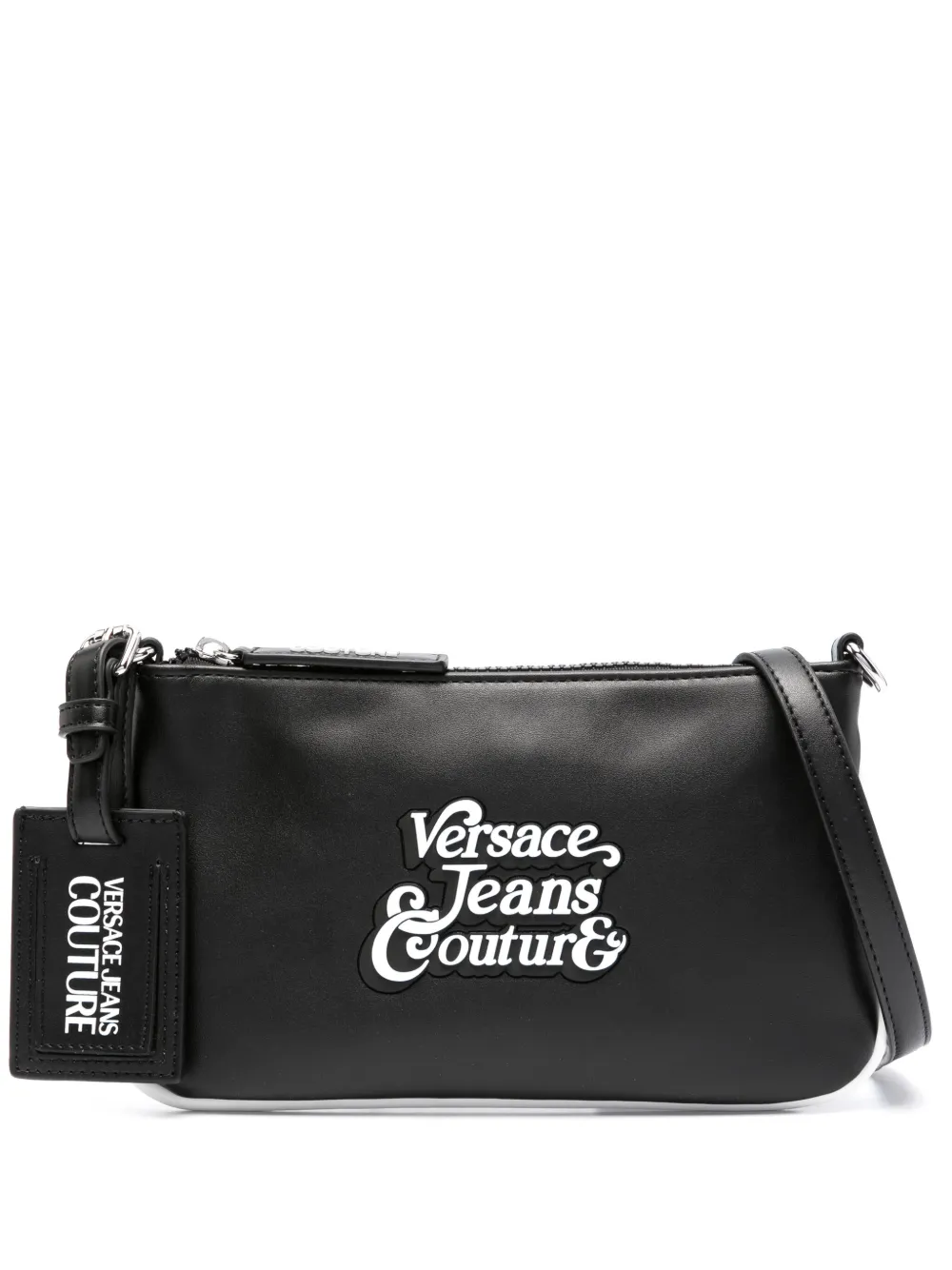 Versace Jeans Couture logo-patch crossbody bag – Black