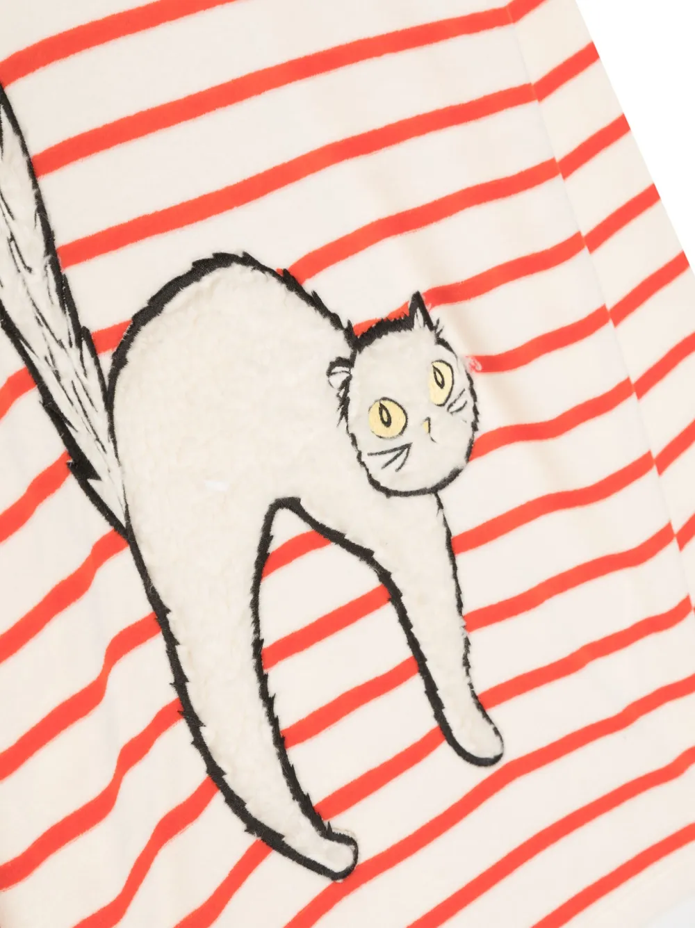 Mini Rodini Stripe-pattern Organic Cotton T-shirt In Neutrals