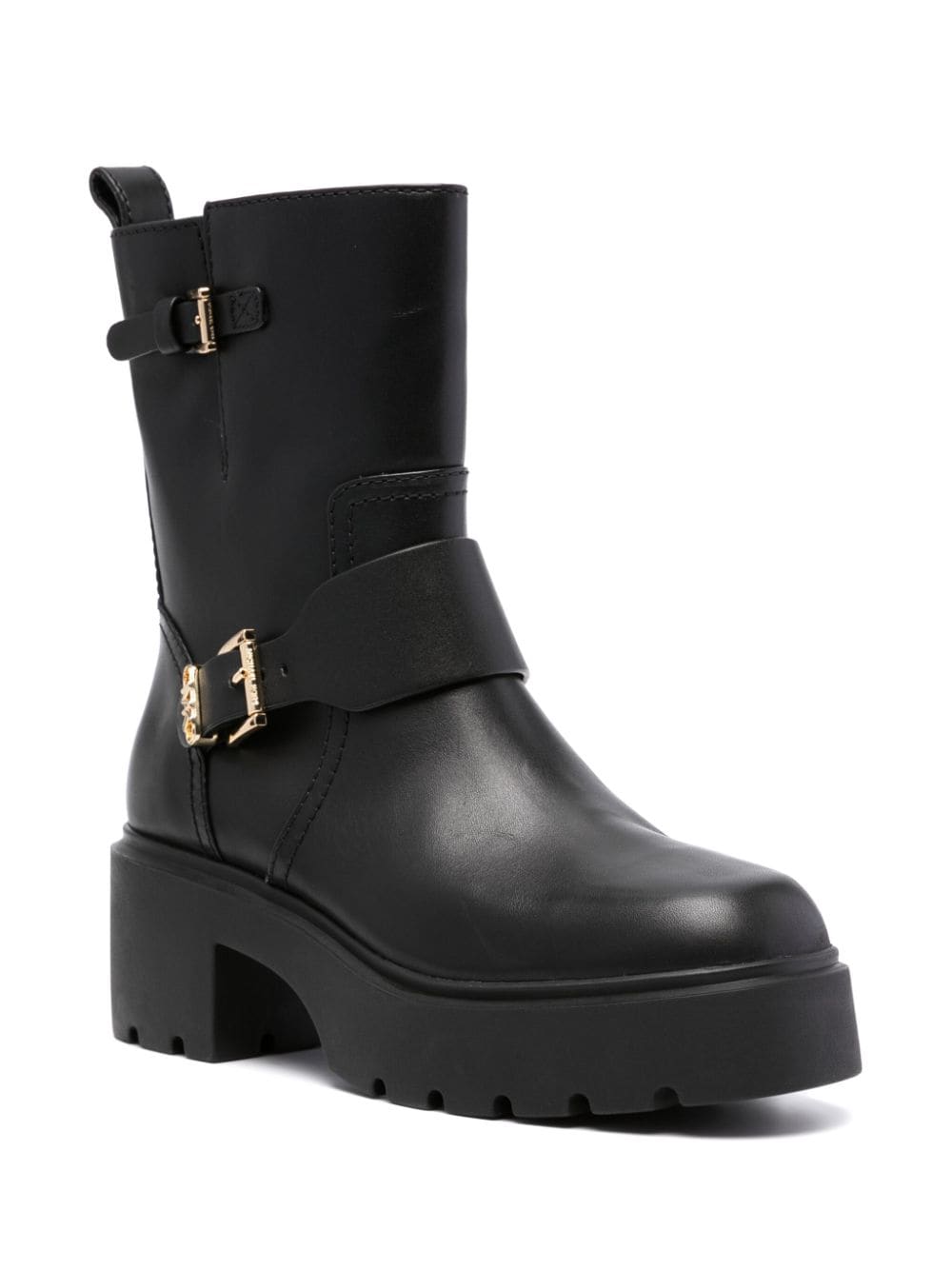Shop Michael Michael Kors Perry 60mm Leather Boots In Black