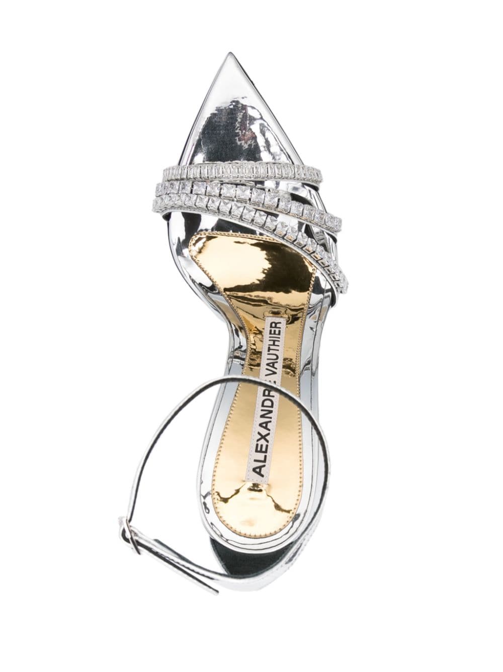 Shop Alexandre Vauthier 110mm Crystal-embellished Sandals In Silber