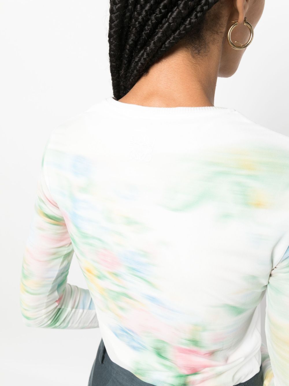 Shop Loewe Abstract-printcrew-neck Jumper In 白色