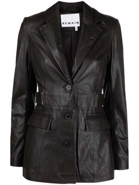 REMAIN single-breasted leather blazer