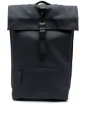 Rains Rolltop logo-debossed backpack - Blue