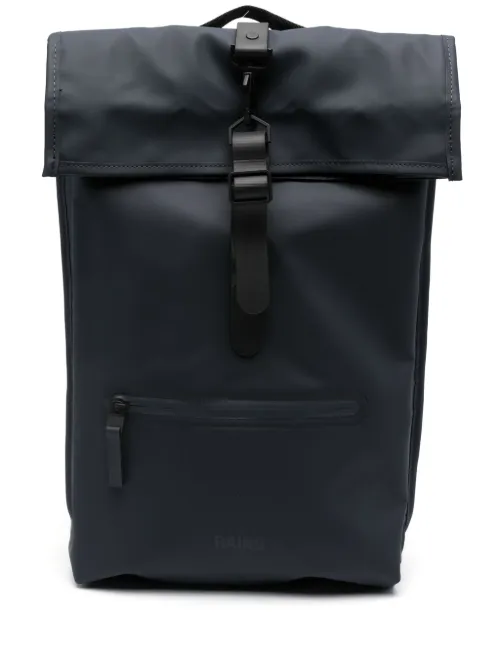 Sac à dos Rolltop Rucksack à logo embossé - Rains - Modalova