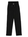 Dkny Kids logo-patch drawstring track pants - Black