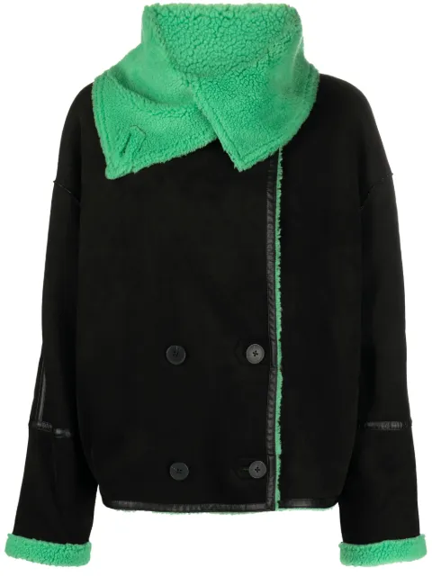 TWINSET faux-shearling double-breasted jacket