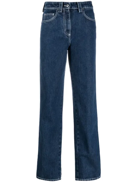 Sunnei contrast-stitching straight-leg jeans