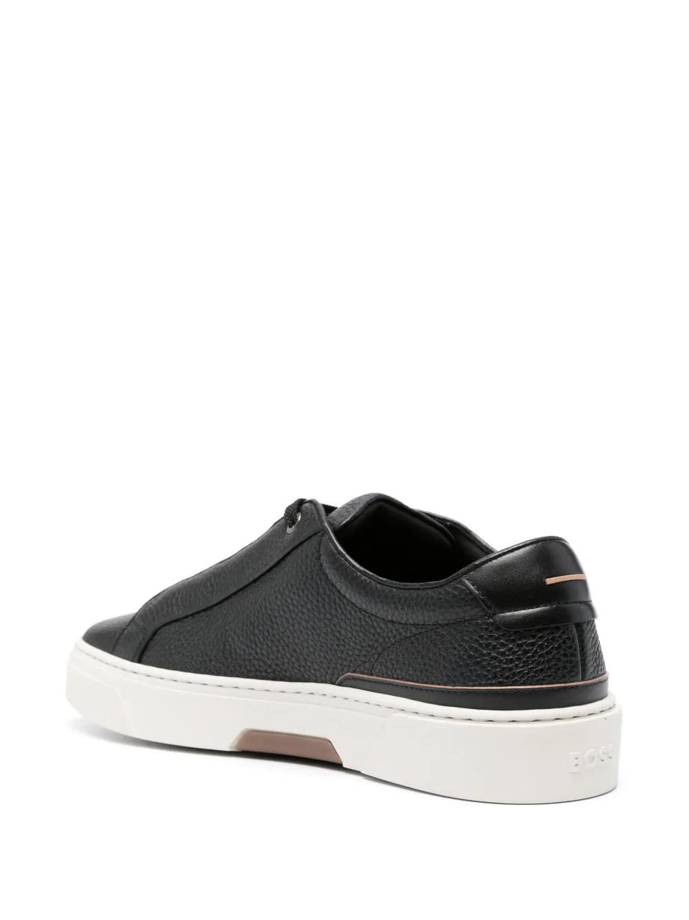 Hugo Boss Gary Lace-up Leather Sneakers In Black
