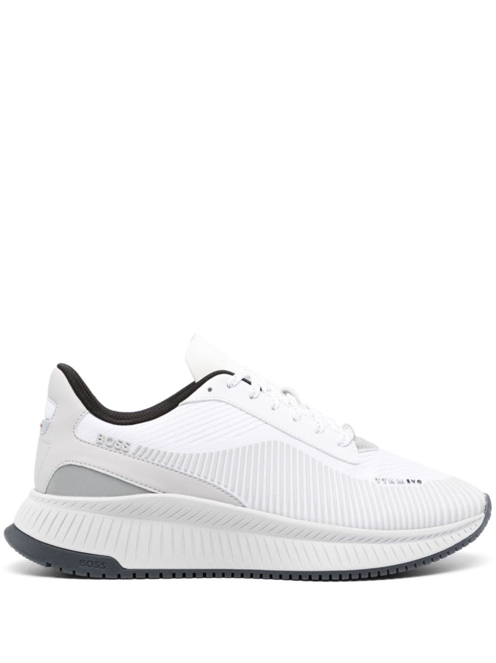 Hugo Boss Logo-plaque Lace-up Sneakers In Weiss