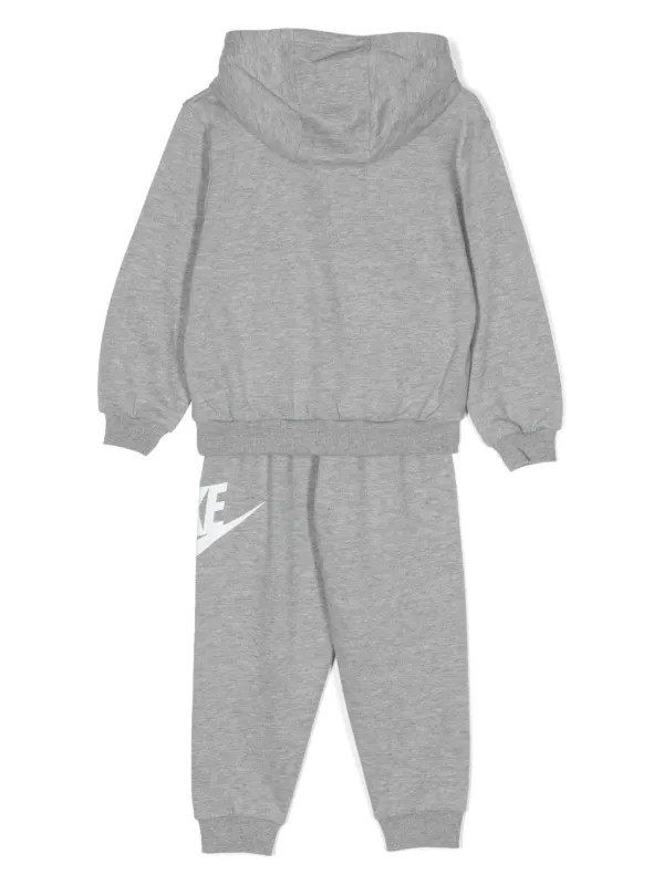 Nike swoosh tracksuit grey best sale