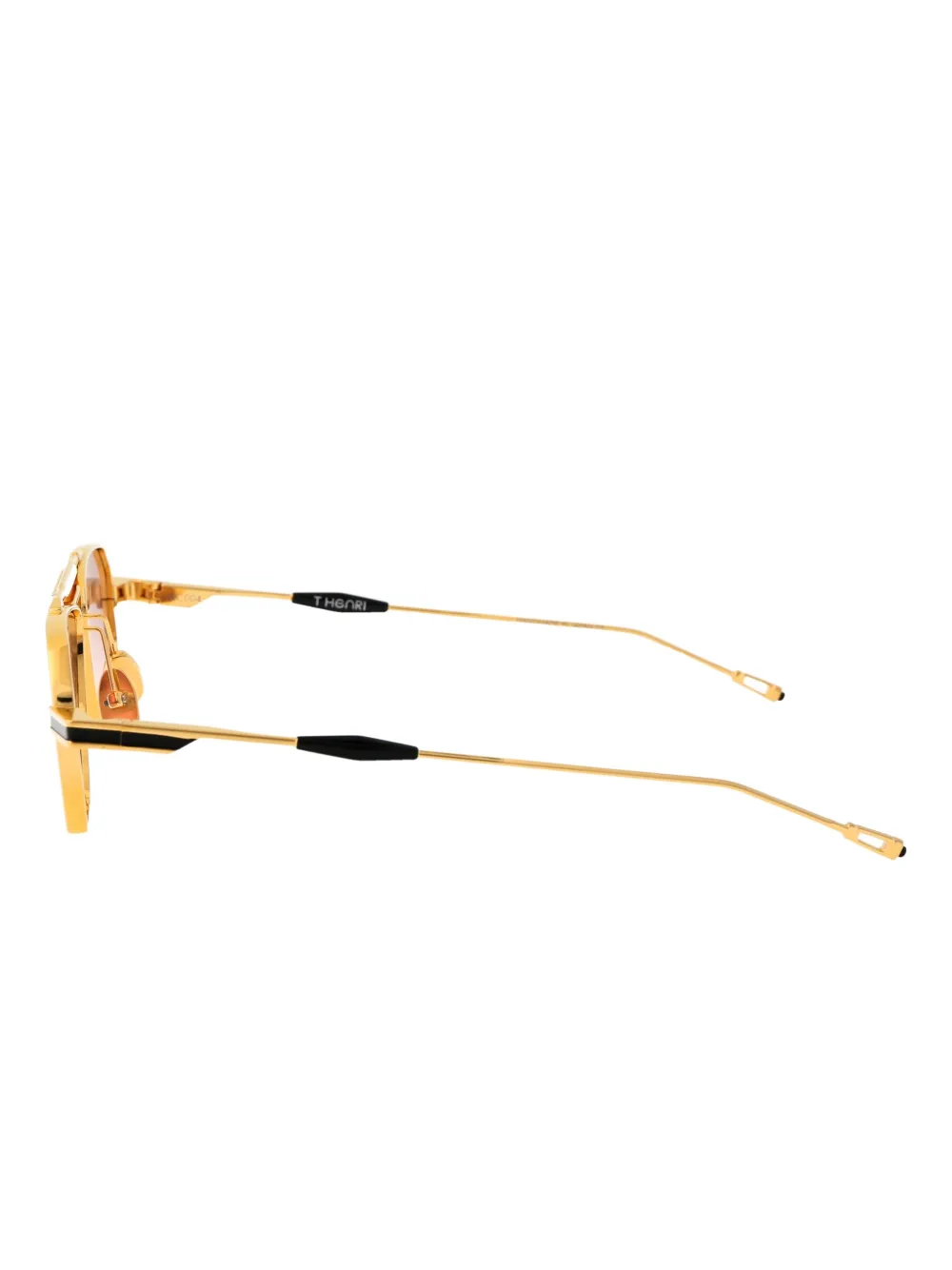 T Henri Eyewear Zonnebril met geometrisch montuur Goud