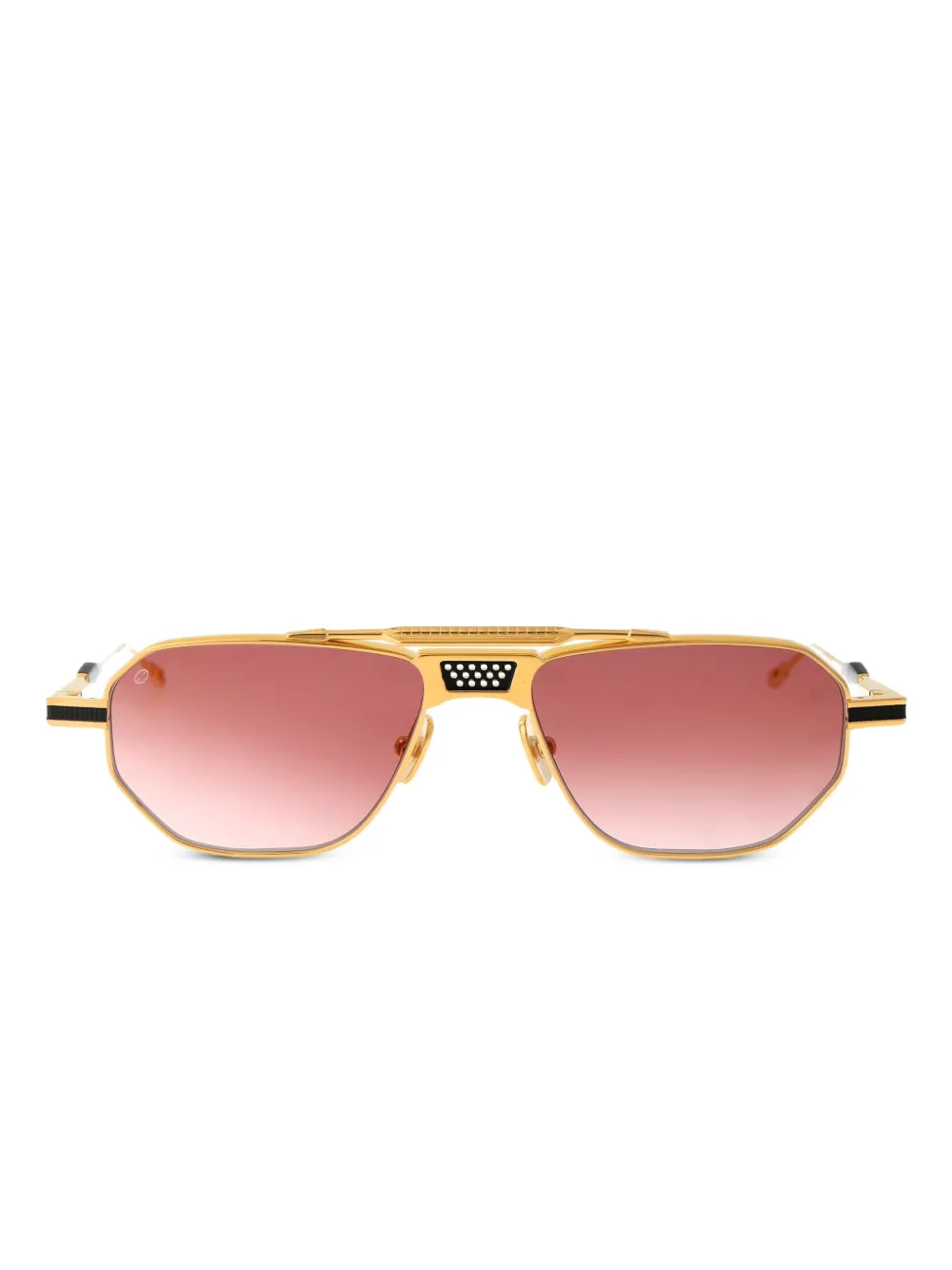 T Henri Eyewear ジオメトリックフレーム サングラス - ゴールドトーン T Henri Eyewear ジオメトリックフレーム サングラス - ゴールドトーン